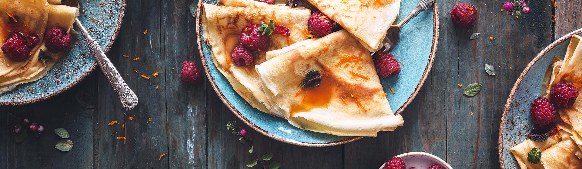 Crêpes à la framboise