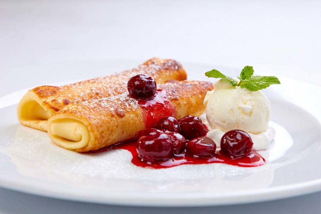 Crêpes aux cerises